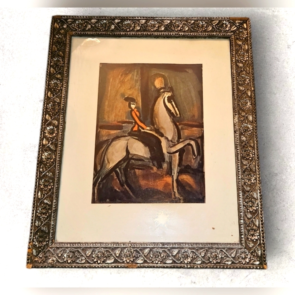 Georges Rouault Vintage Print Art Equestrian The Circus 1960's 14 x18 Lithograph